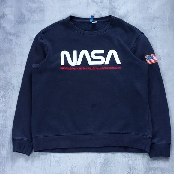 NASA USA Flag Crewneck Sweater - Picture 1 of 7